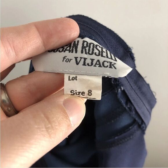 Susan Roselli for Vijack Size 8 Blue Evening Party Vintage Mesh Cut Out Dress - Picture 15 of 16